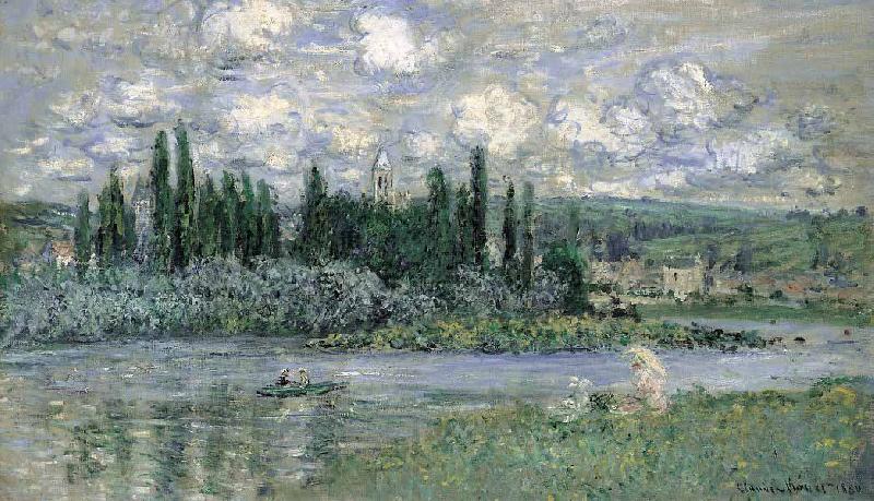 Claude Monet View of Vetheuil sur Seine Spain oil painting art